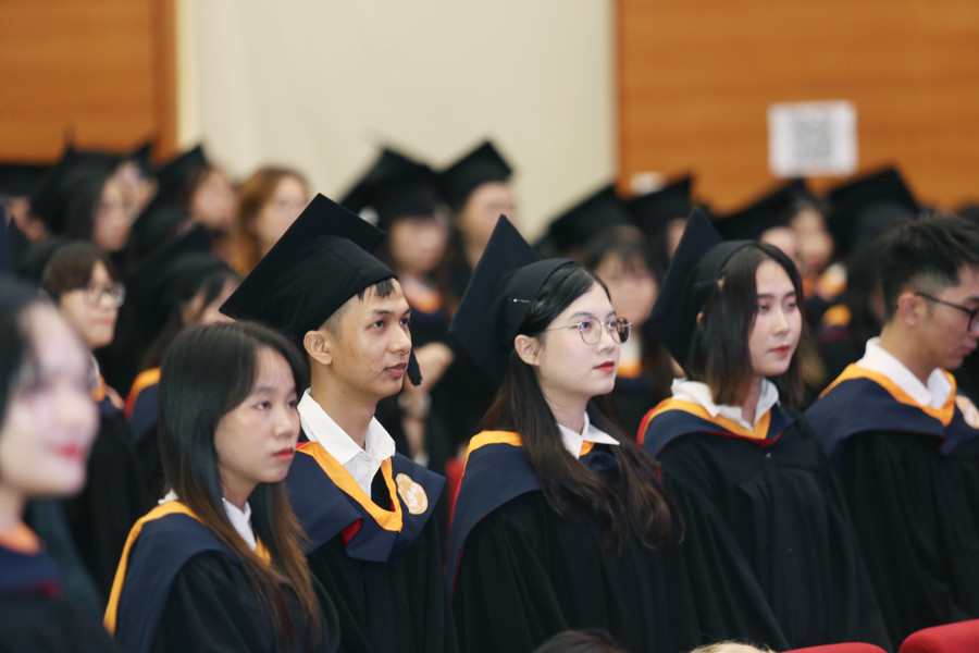 Sinh viên Học viện Ngân hàng trong lễ tốt nghiệp. Ảnh: NTCC. hv-ngan-hang-3.jpg