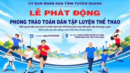 Tuyên Quang phát động phong trào toàn dân tập luyện thể thao.
