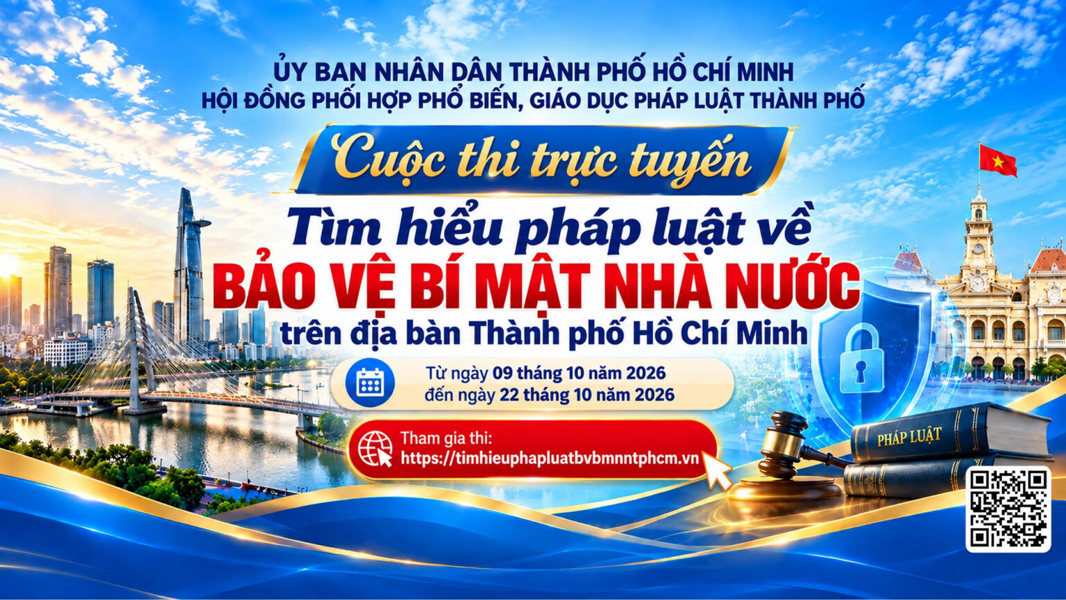 Giao diện cuộc thi trực tuyến "Tìm hiểu pháp luật về bảo vệ bí mật nhà nước". bm.jpg