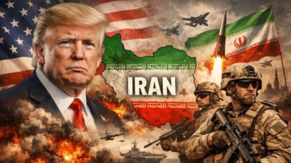 Ảnh minh họa về xung đột Mỹ-Iran.